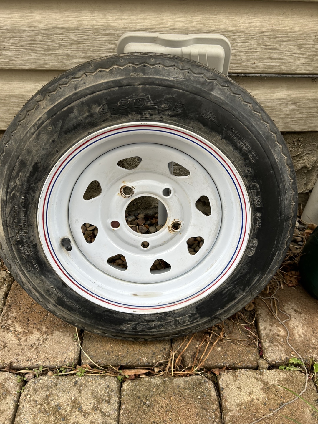 4.80-12 Trailer Tire and Wheel NEW