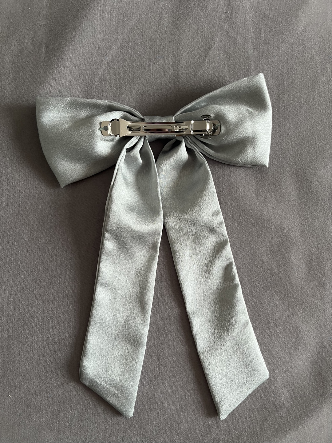 Light Dusty Turquoise Hair Bow Clip - photo 2