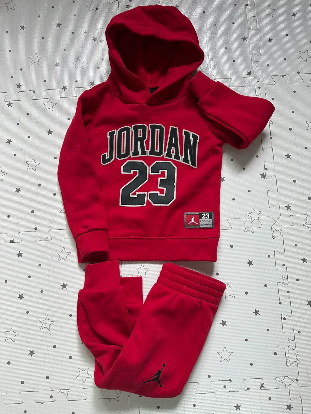 Jordan Brand Toddler Boy's Red Hoodie and Joggers Set thumbnail