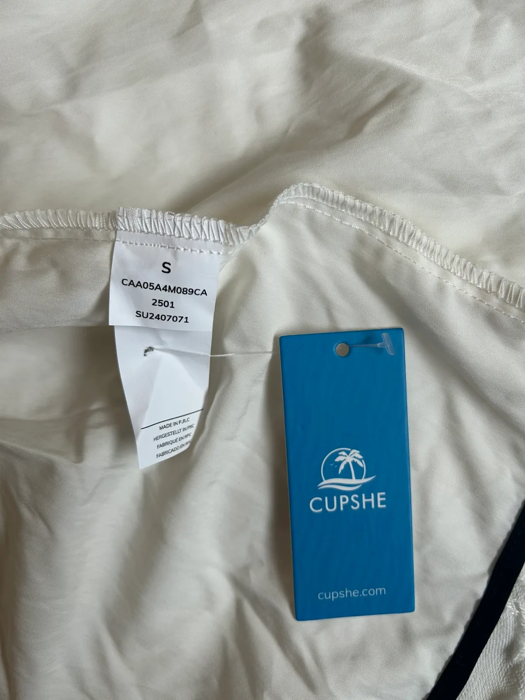 Brand New -Cupshe White Sundress Size Small image indicator(5)