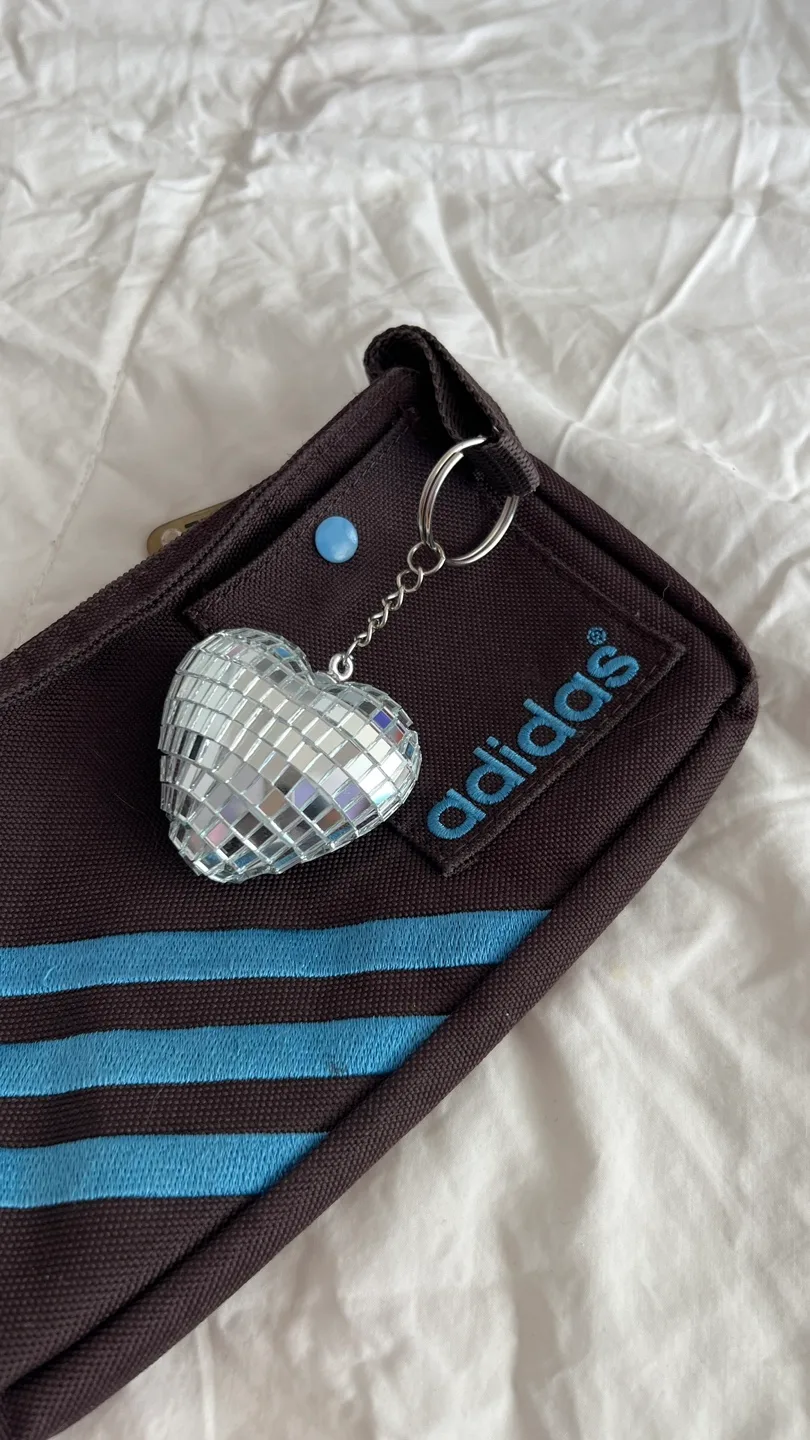 🏒Heart Shaped disco ball Keychain/bag charm image indicator(3)