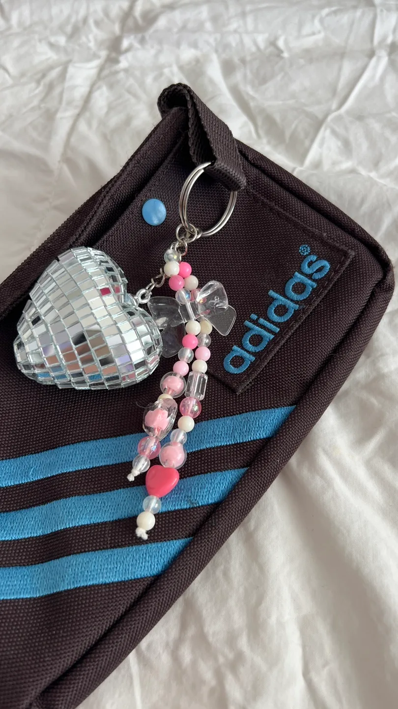 🏒Heart Shaped disco ball Keychain/bag charm thumbnail