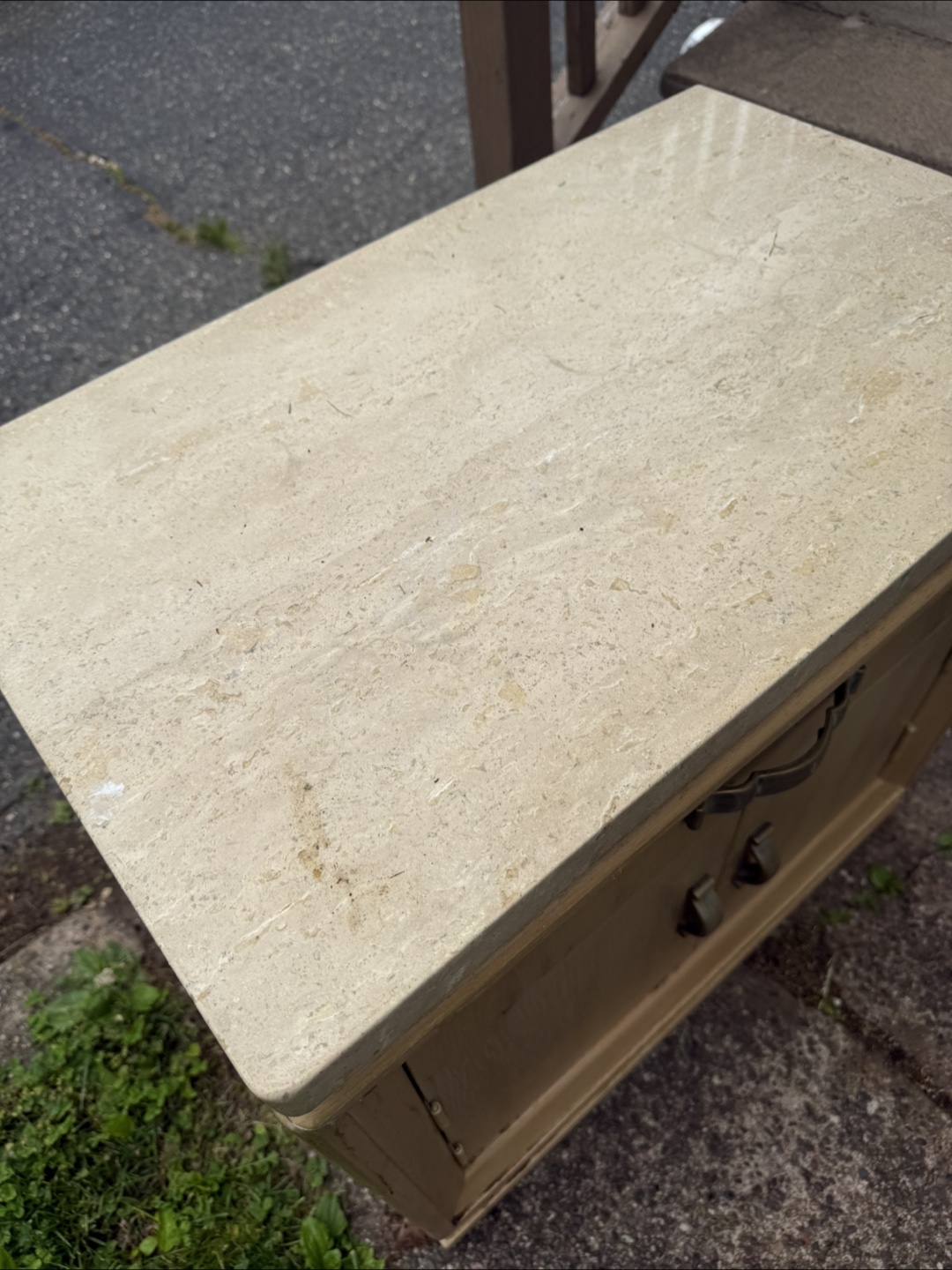 Vintage Mid-Century Modern Nightstand with Marble Top - photo 3