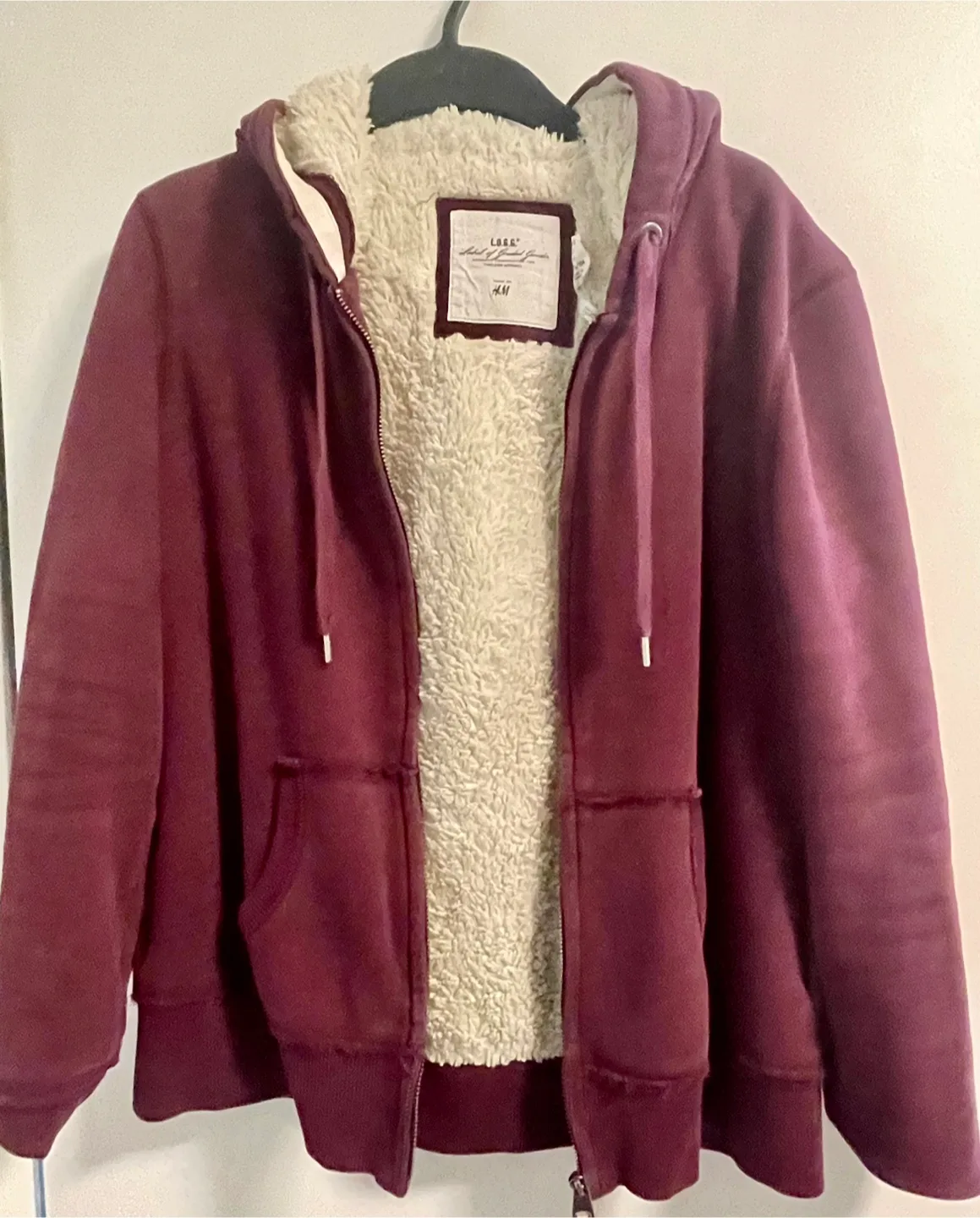 Zip-Up Hoodie with Sherpa Lining Size S image indicator(2)