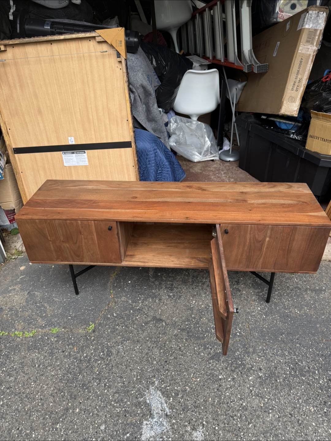 Mid Century Modern Low Profile Media Console - photo 2