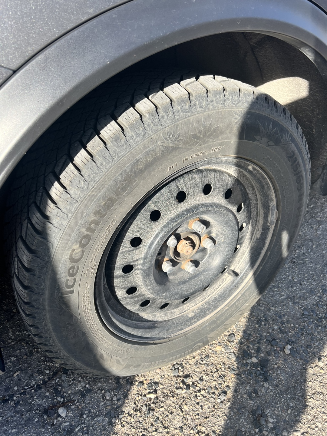 Used 215/65R16 Continental IceContact Winter Tire on Steel Rims - photo 3