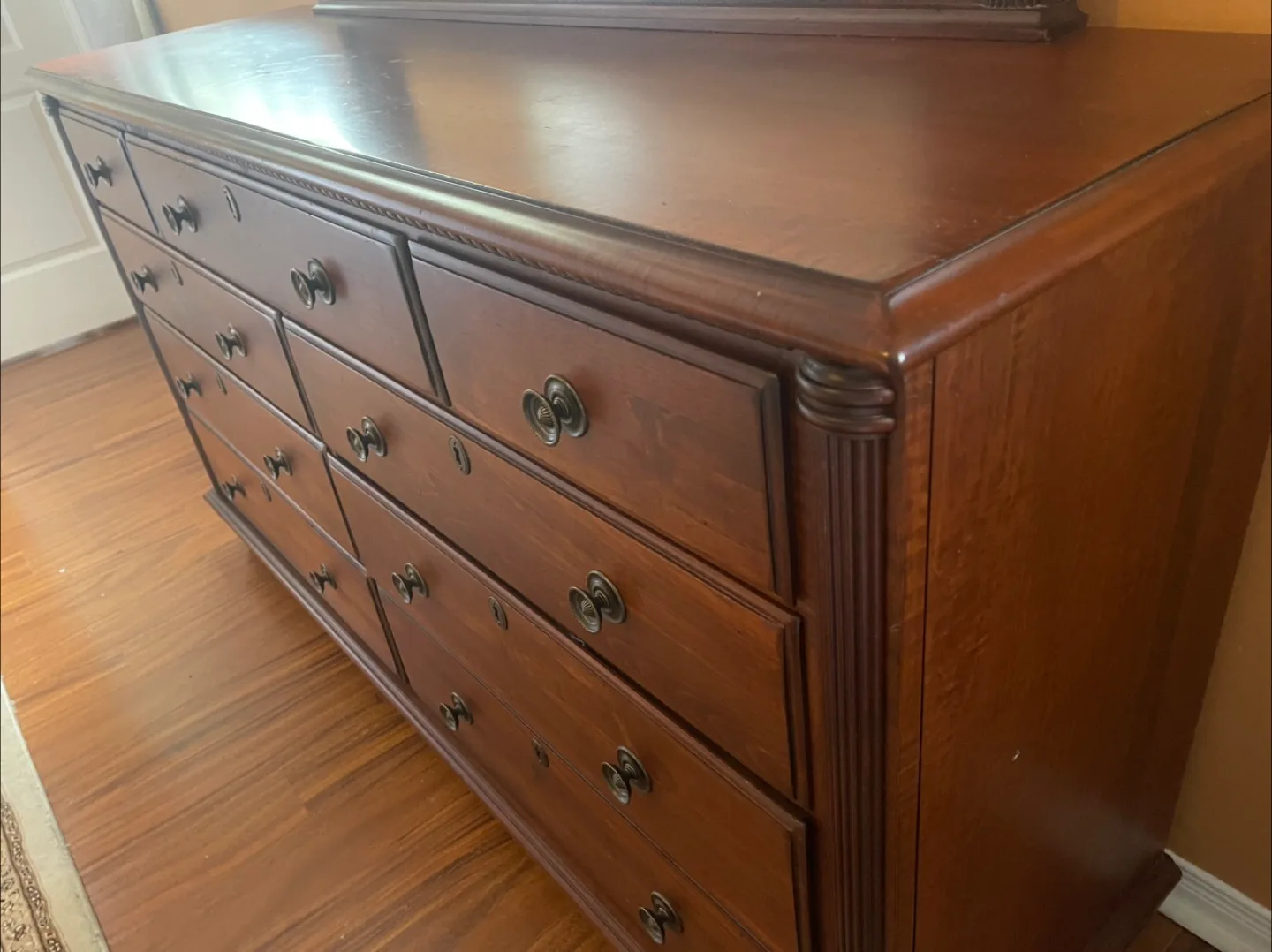 Wooden Dresser with Mirror - Excellent quality. Heavy duty wood thumbnail
