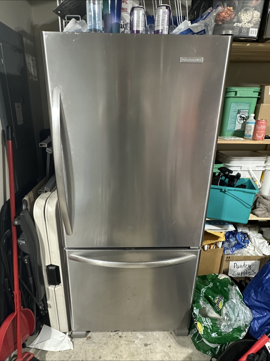 KitchenAid Bottom Freezer Refrigerator - Stainless Steel