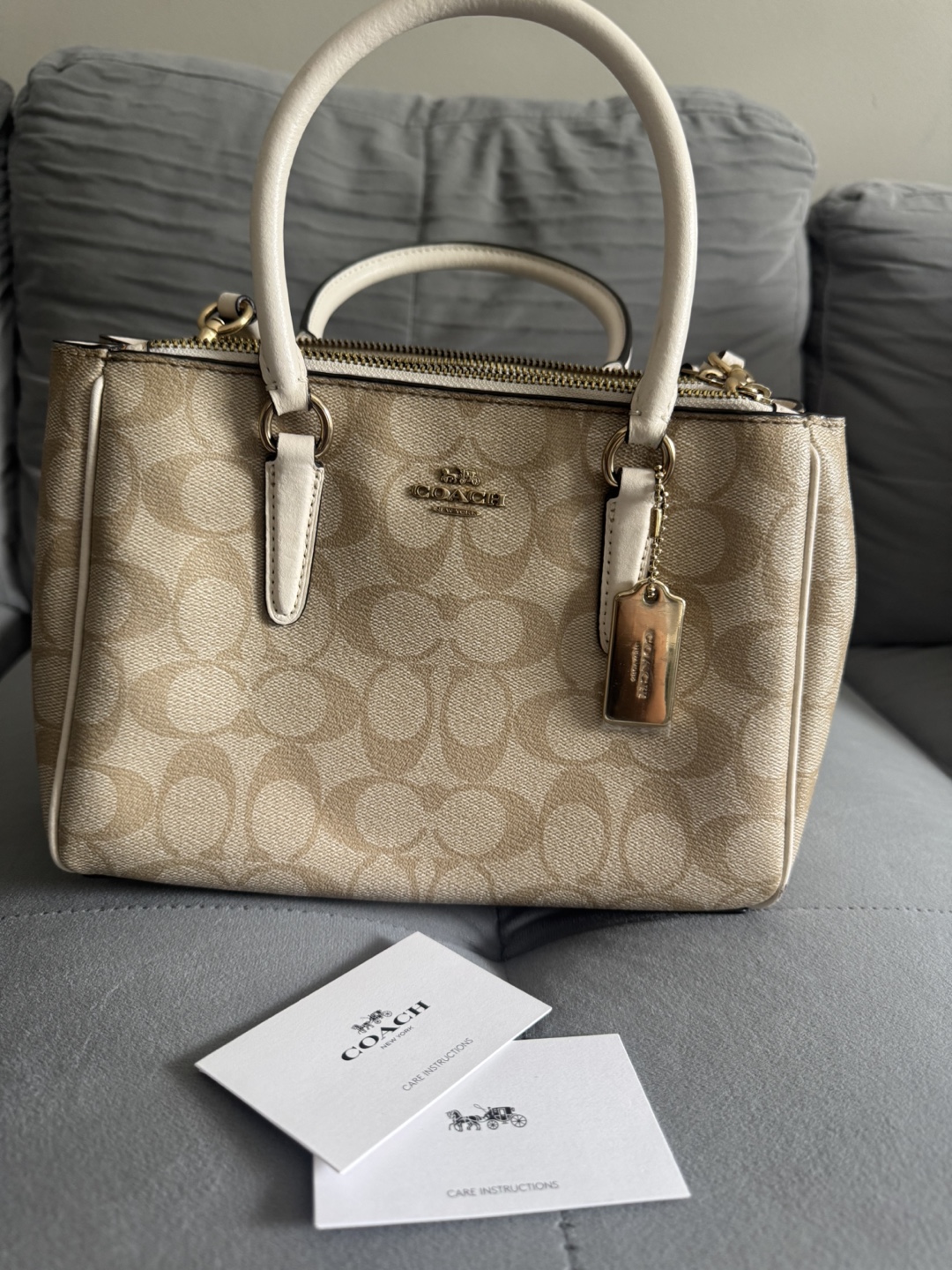 Coach Signature Canvas Small Satchel