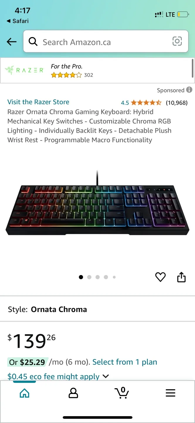 Razer Ornata Chroma Gaming Keyboard thumbnail