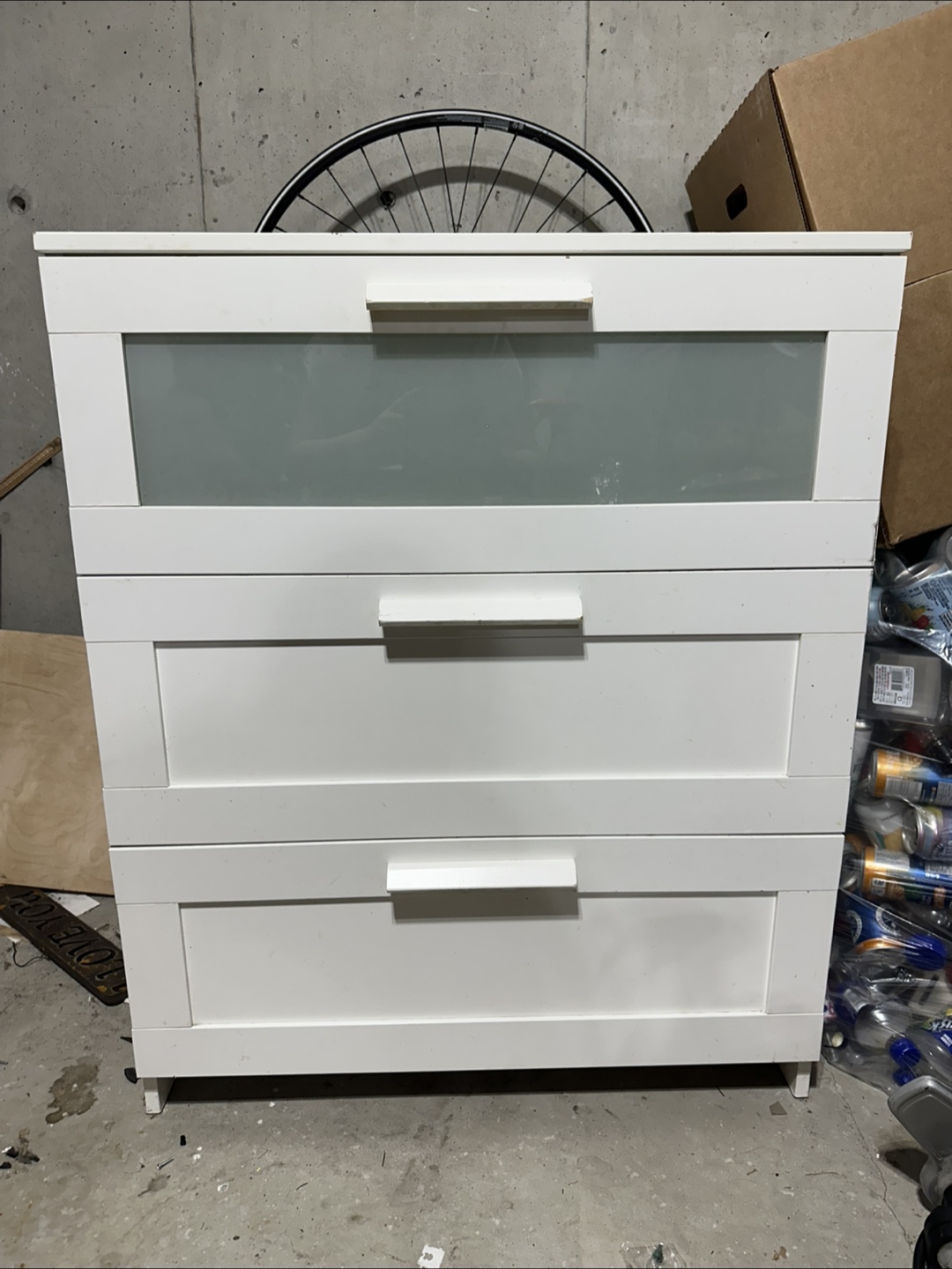 White IKEA MALM 3-Drawer Chest
