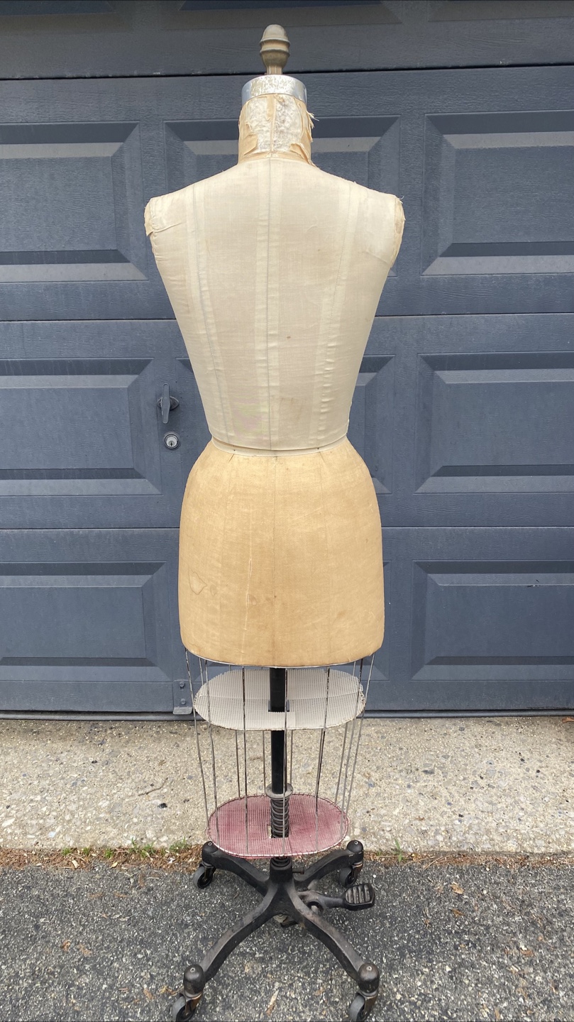 Vintage Adjustable Dress Form Mannequin on Rolling Stand - photo 2