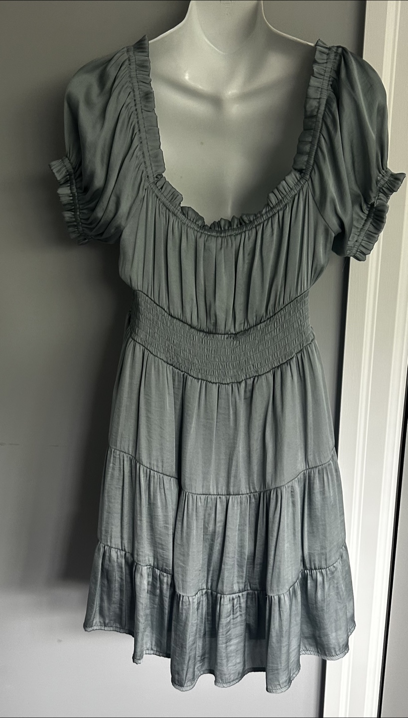 Sage Green Mini Dress Size Large purchased at Honey - photo 4