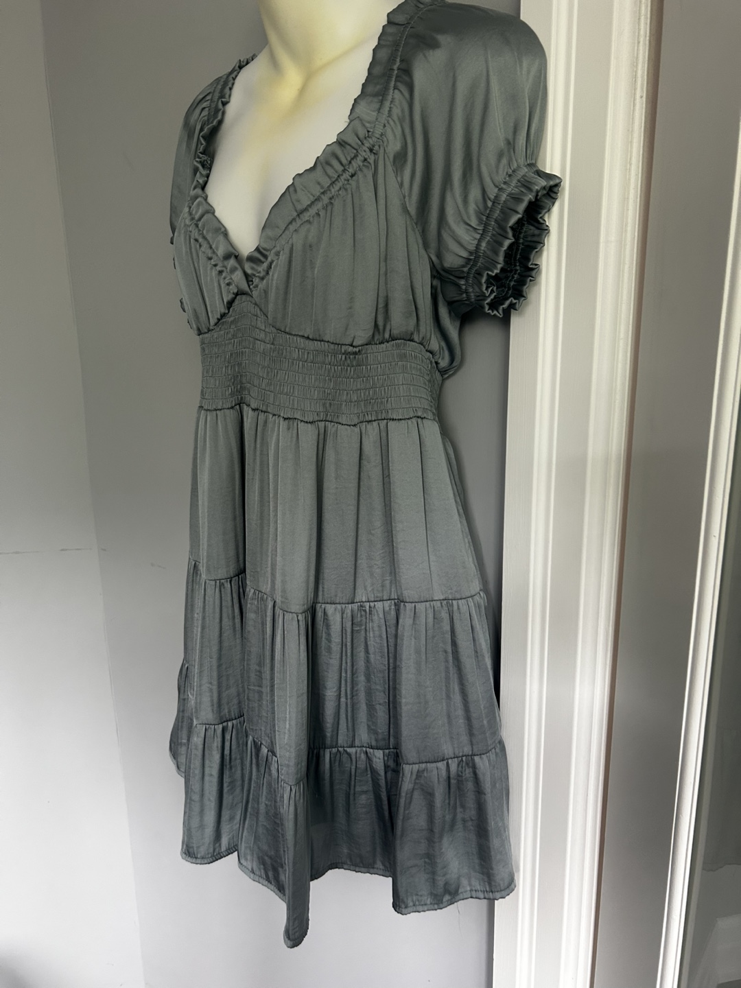 Sage Green Mini Dress Size Large purchased at Honey - photo 2