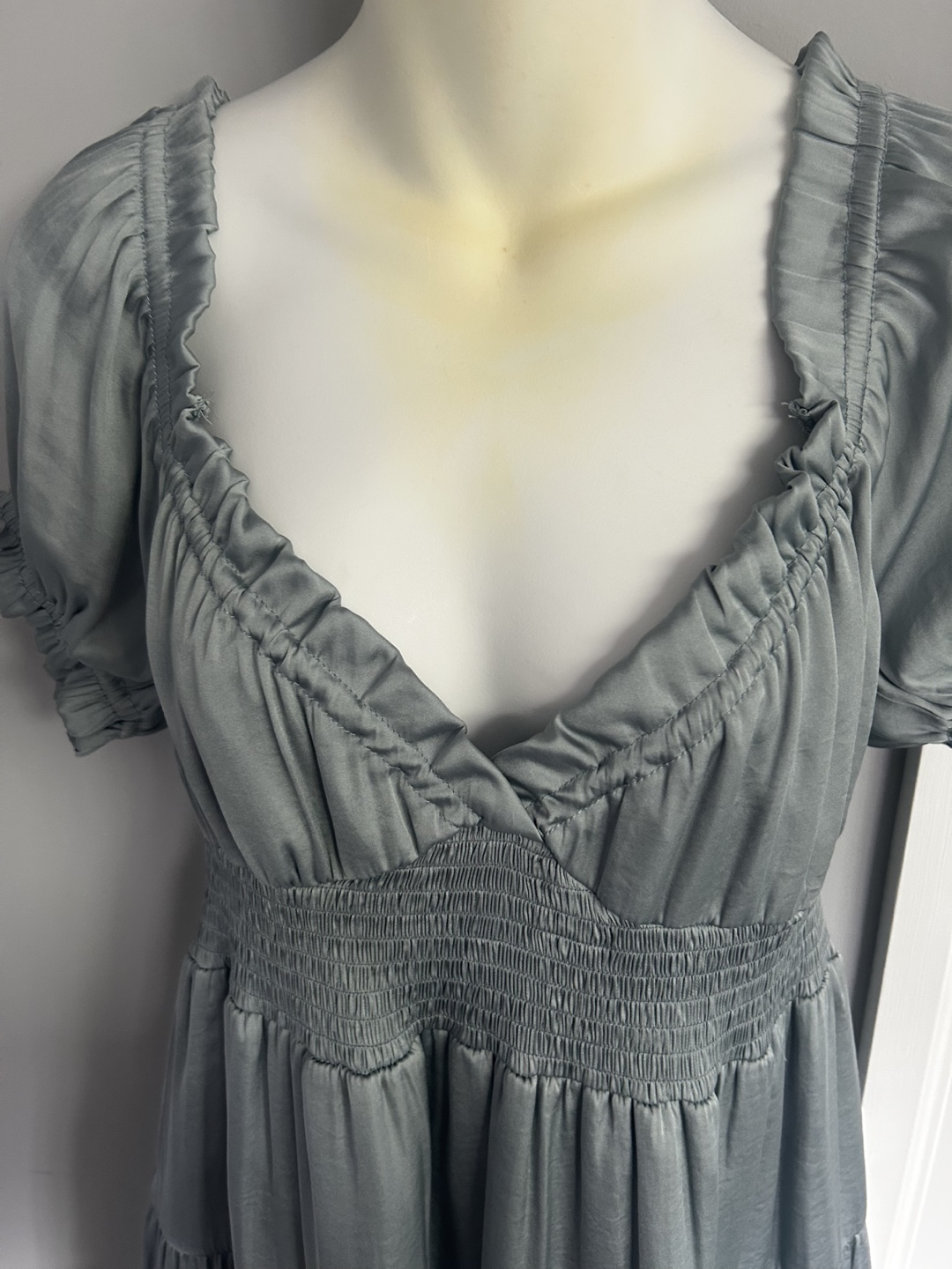 Sage Green Mini Dress Size Large purchased at Honey - photo 3