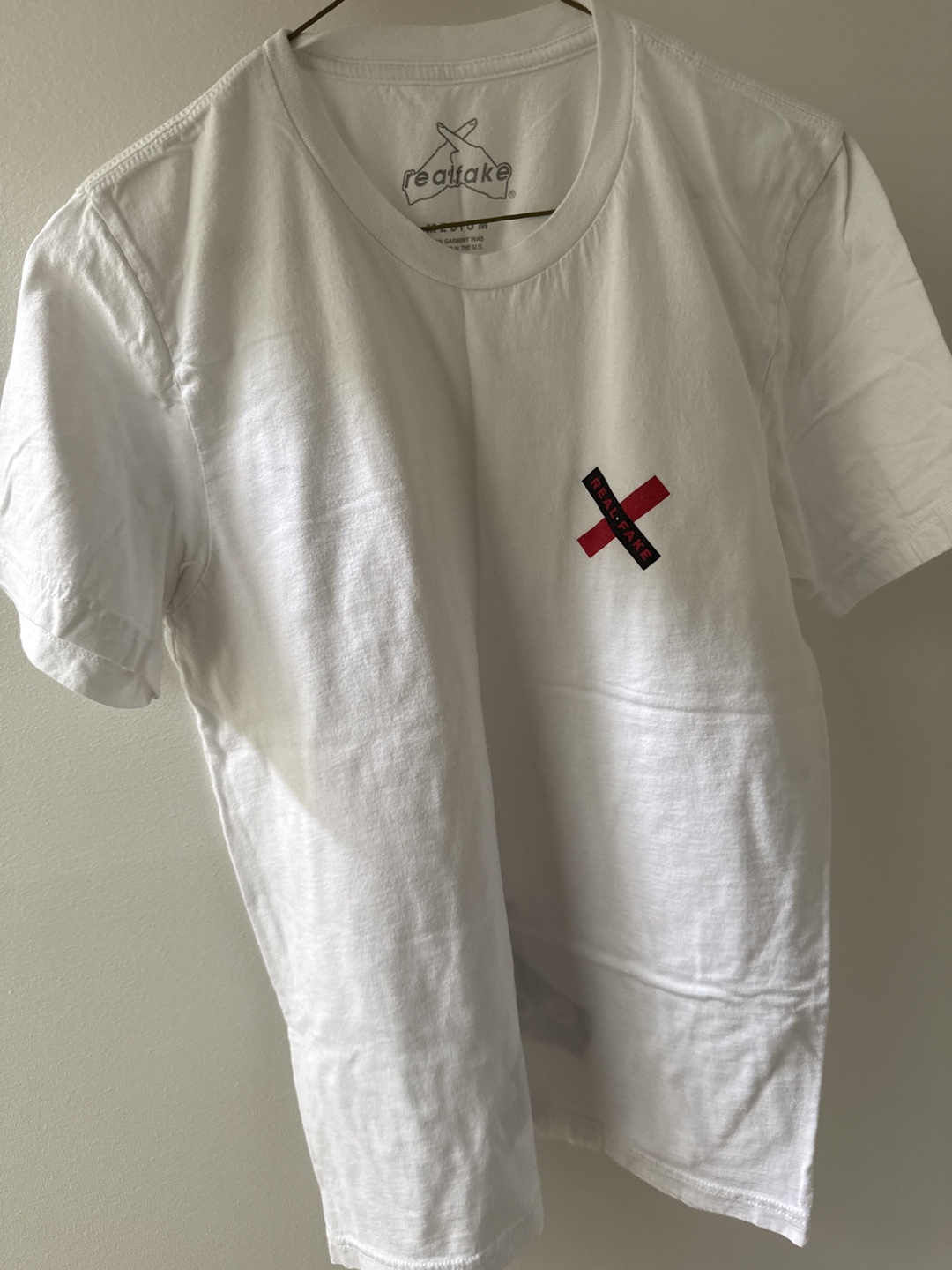 Realfake White T-Shirt - Medium