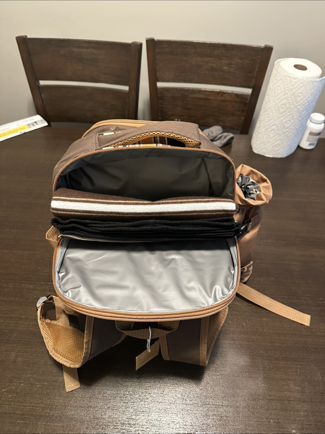Apollo Picnic Backpack - Brown & Tan - photo 5