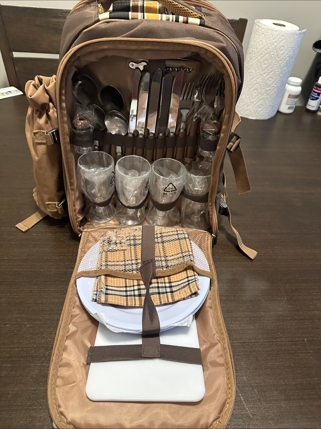 Apollo Picnic Backpack - Brown & Tan - photo 3