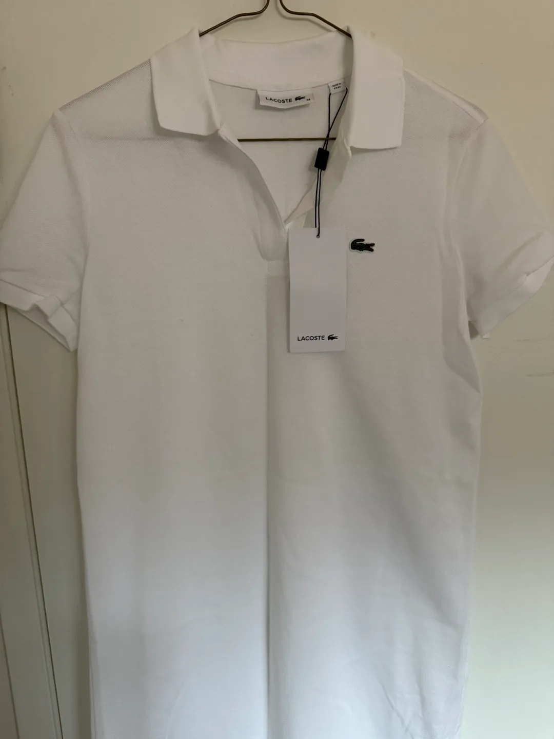 NWT Lacoste Women's White Polo Dress Size 34 thumbnail