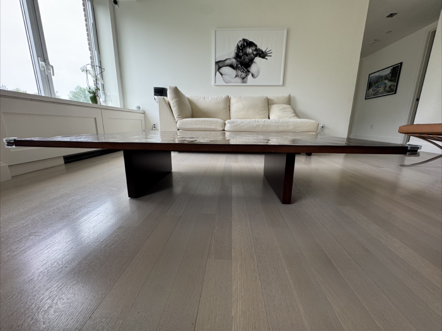 Modern Dark Wood Coffee Table - photo 3