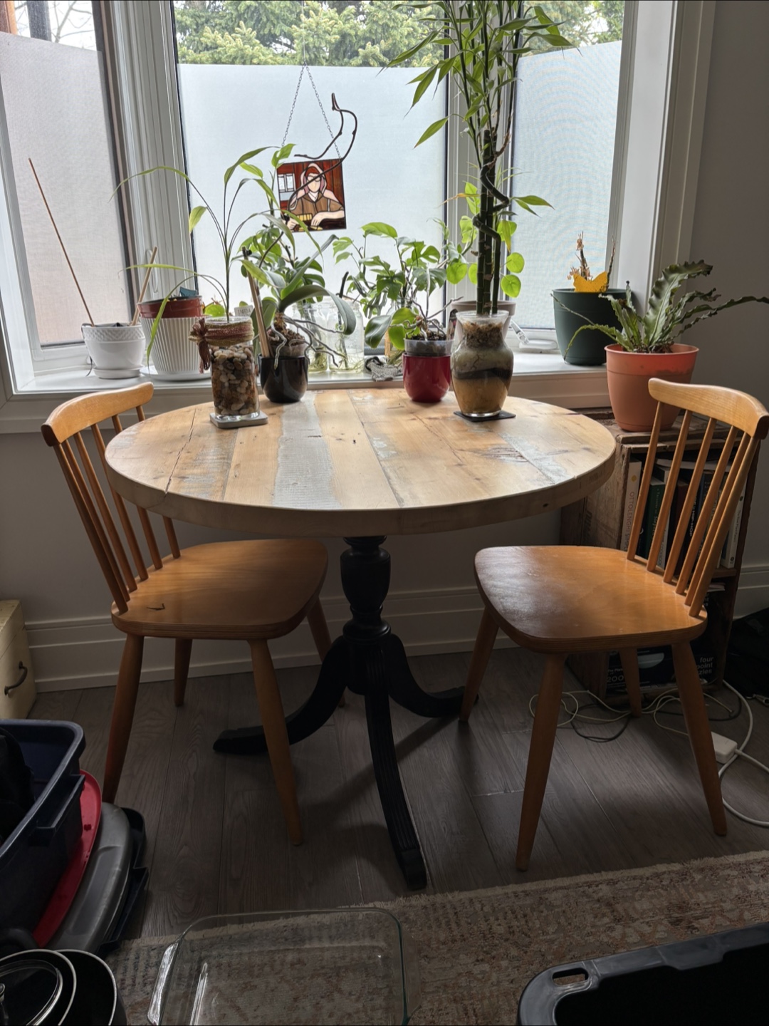 Wood Dining Set w Danish Style Chairs