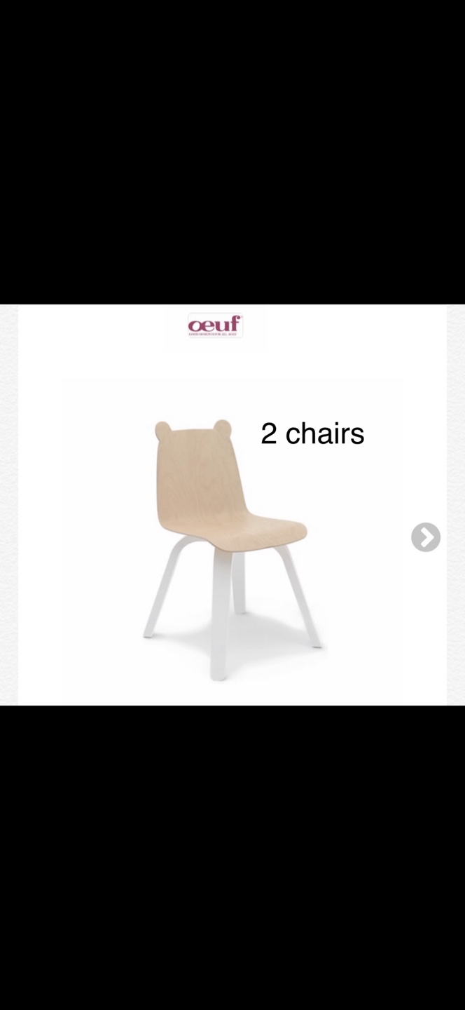Oeuf Play Table & 2 Bear Chairs - White - photo 2