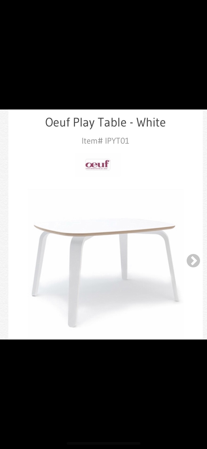 Oeuf Play Table & 2 Bear Chairs - White