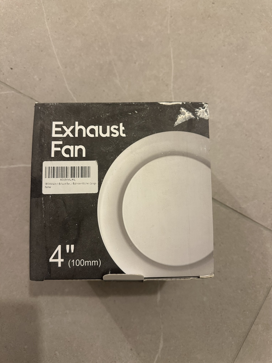 New 4" (100mm) Exhaust Fan