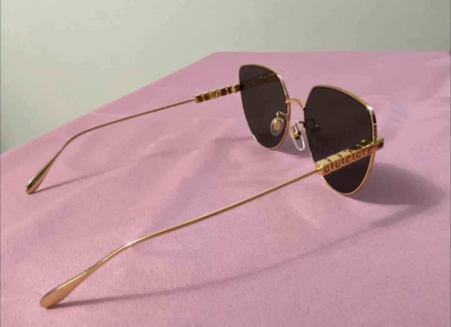 ***New*** Gucci Sunglasses - Gold Frame, Grey Lenses image indicator(4)