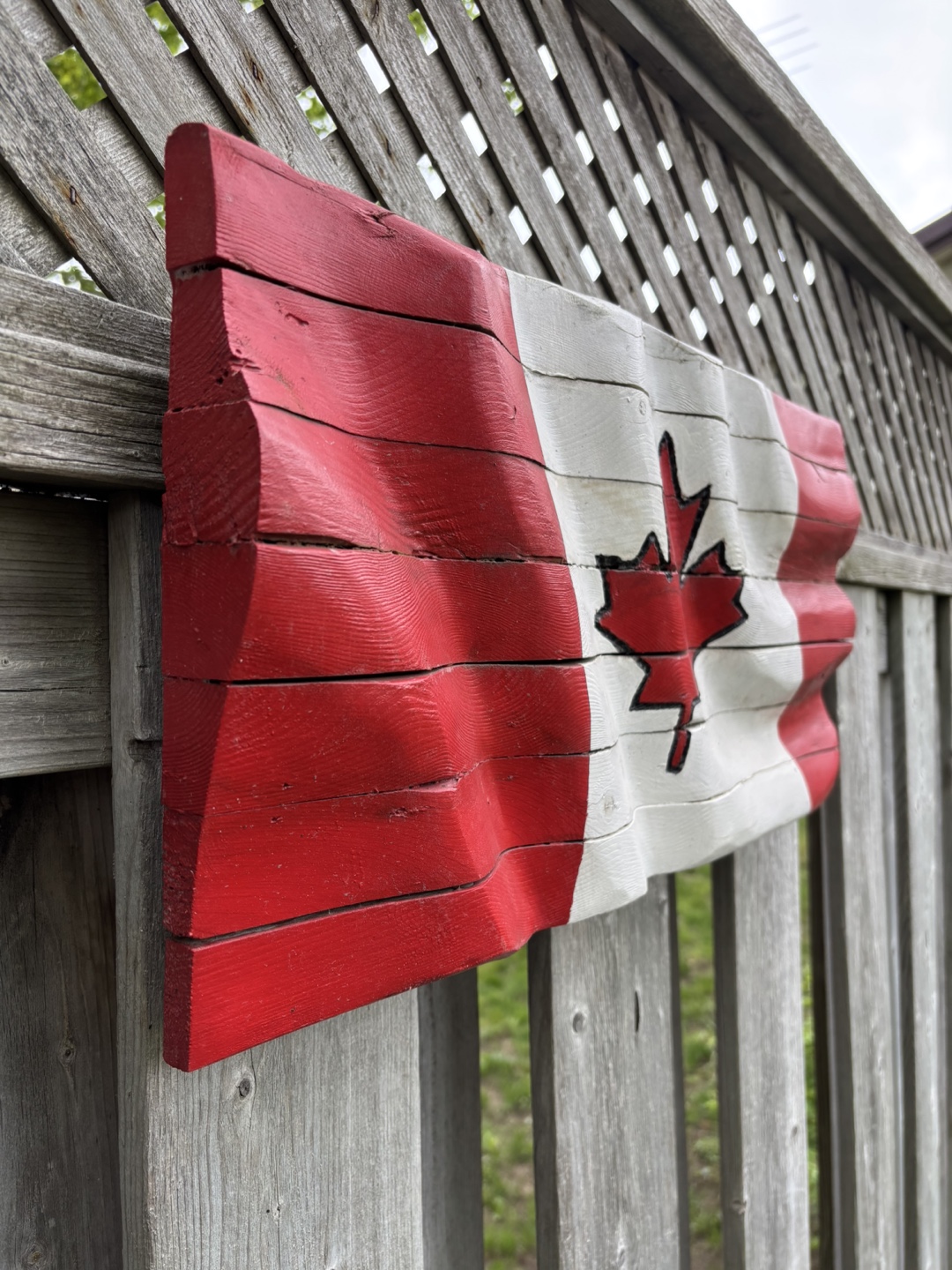 Canadian Flag Wood Wall Decor 🏒