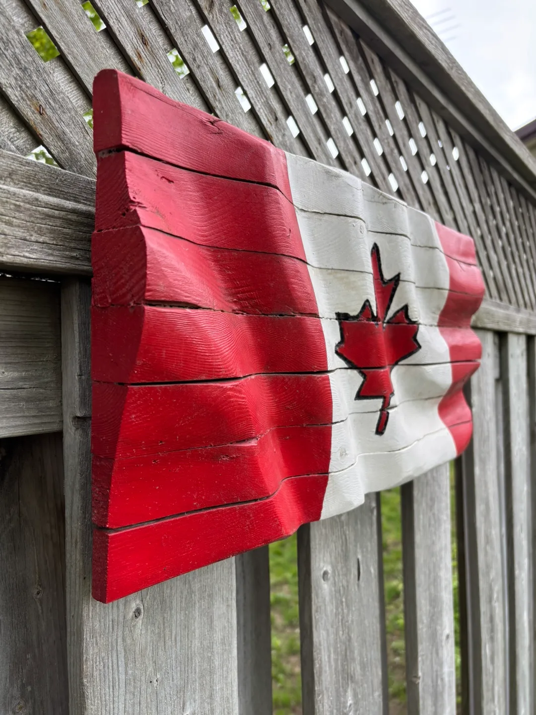 Canadian Flag Wood Wall Decor 🏒 thumbnail