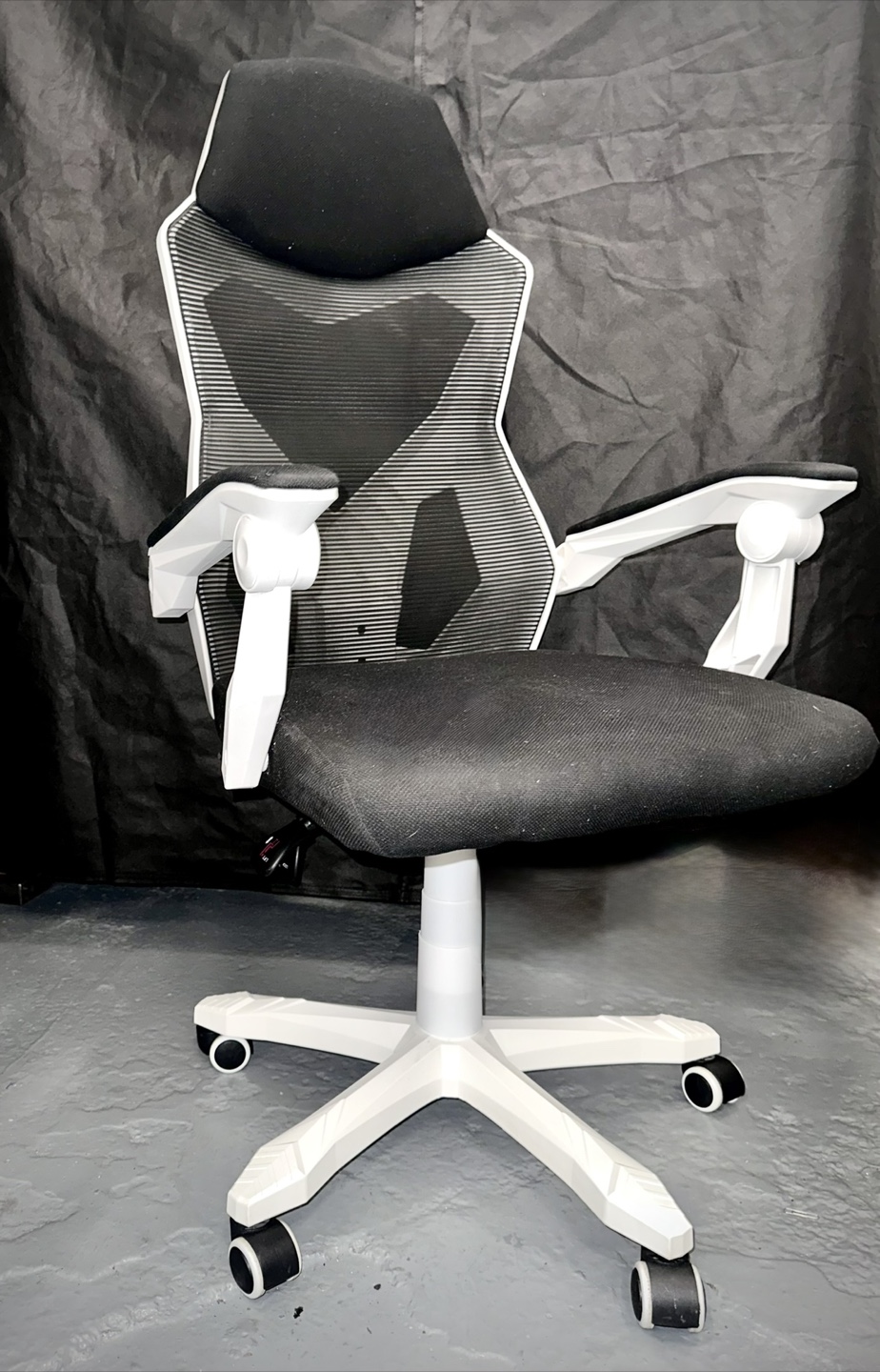 Ergonomic Office & gaming Chair, Black and White, Rolling Swivel