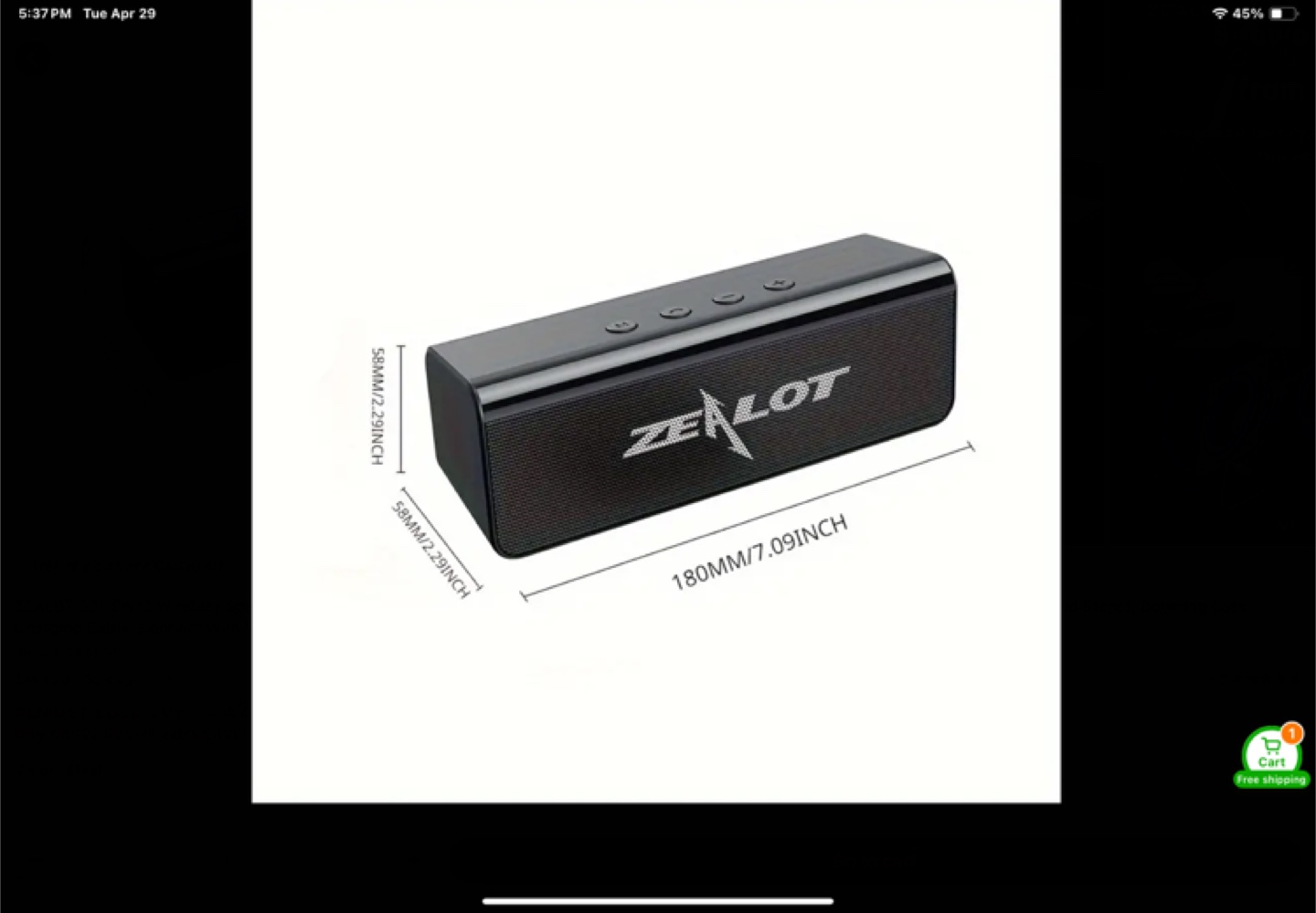 ZELOOT S31 Wireless Portable Bluetooth Speaker - photo 2