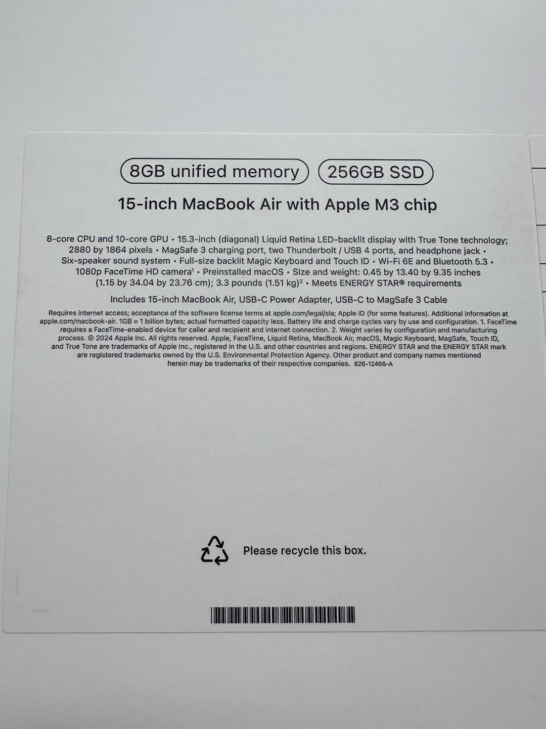 15-inch MacBook Air with Apple M3 Chip - 8GB RAM, 256GB SSD - photo 4