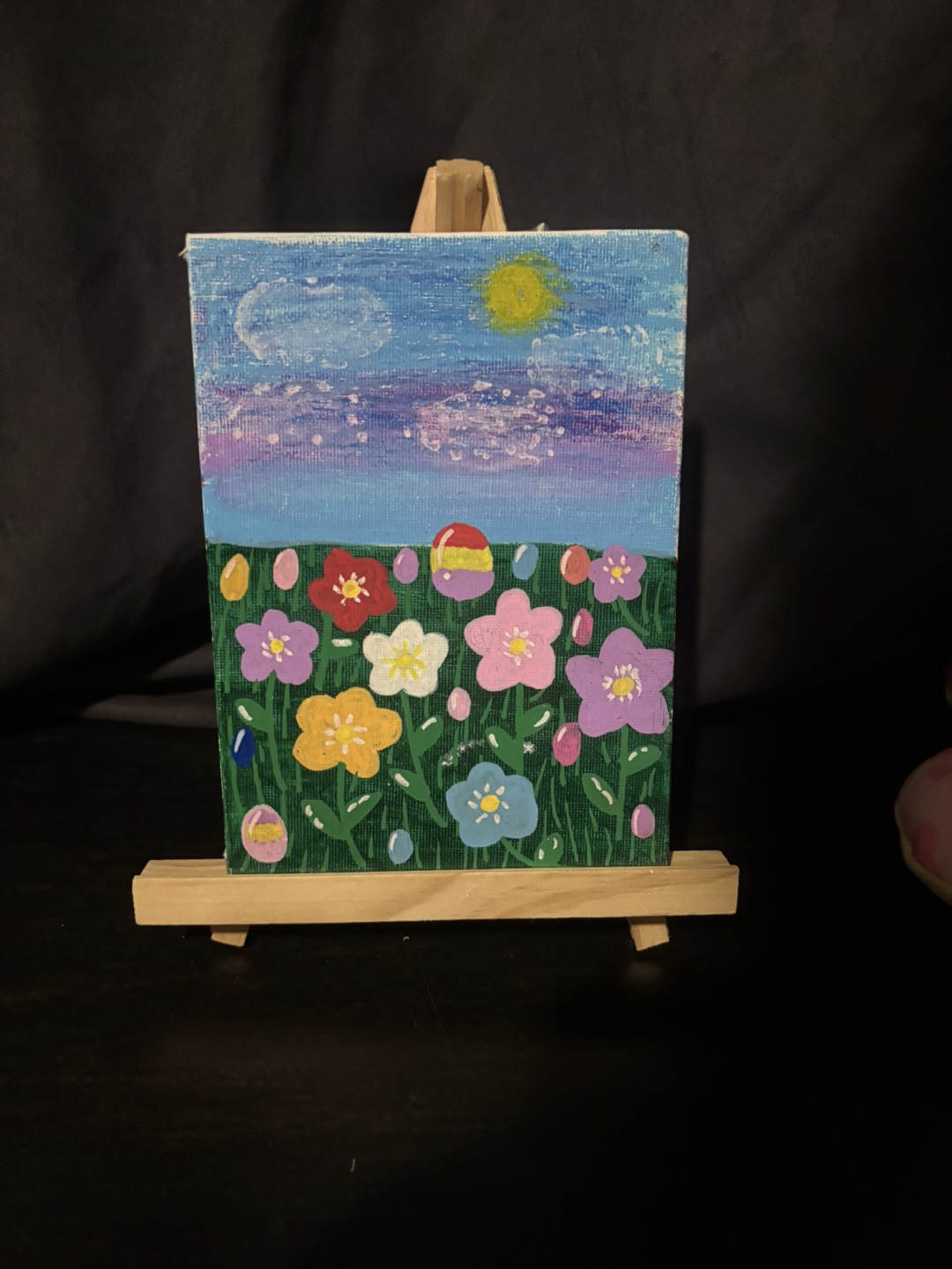 Miniature Flower Field Painting