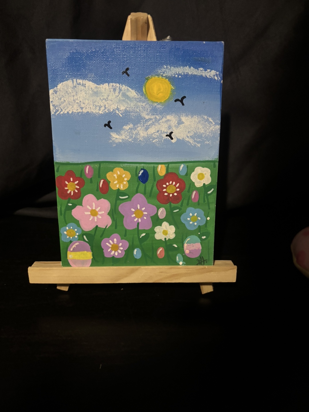 Miniature Easter Painting on Canvas