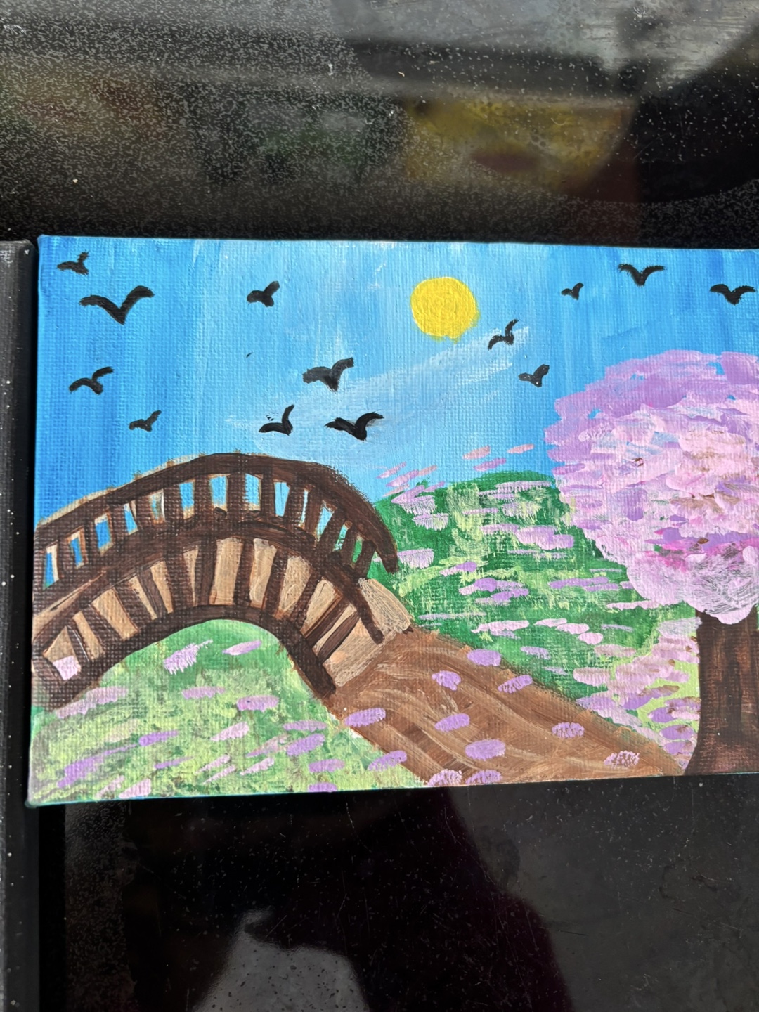 Acrylic Painting - Spring Landscape
