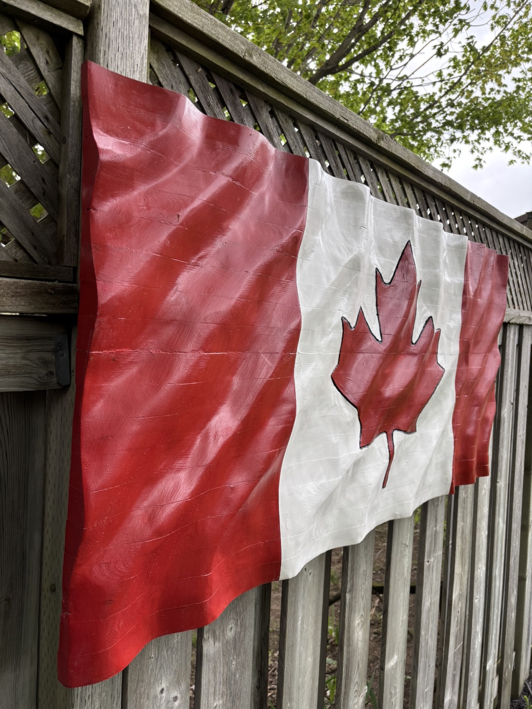 Hand-carved Wavy Wooden Canada Wall Decor🏒 - photo 3