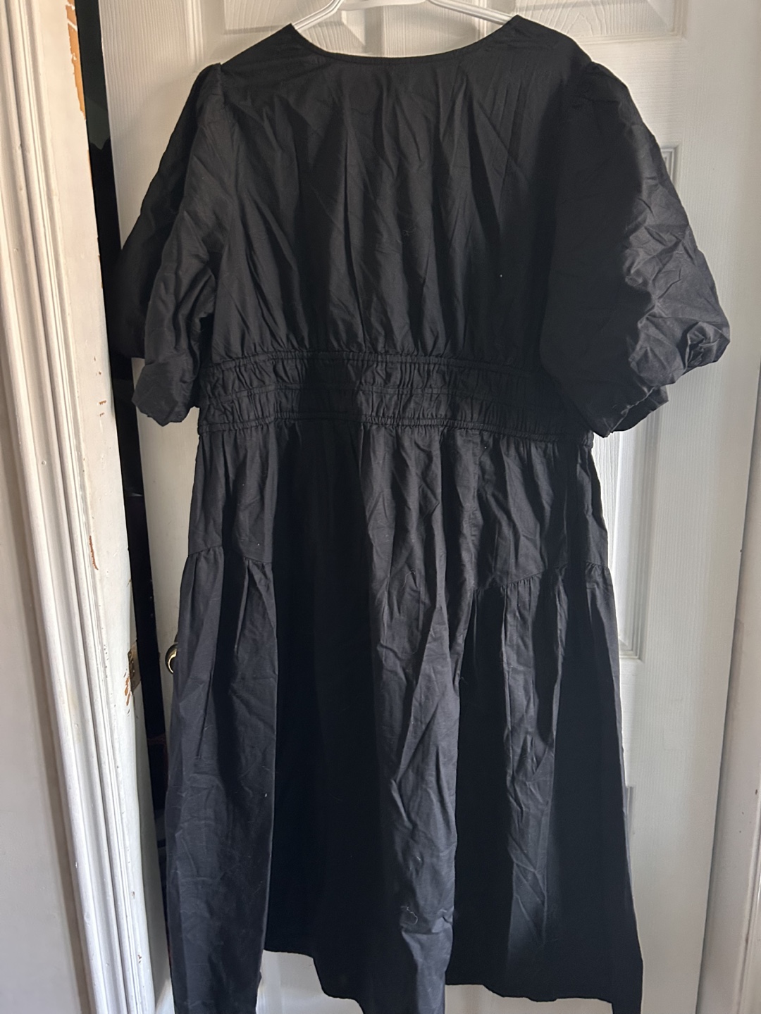 Old Navy Black Puff Sleeve Midi Dress - Size 2X - photo 2
