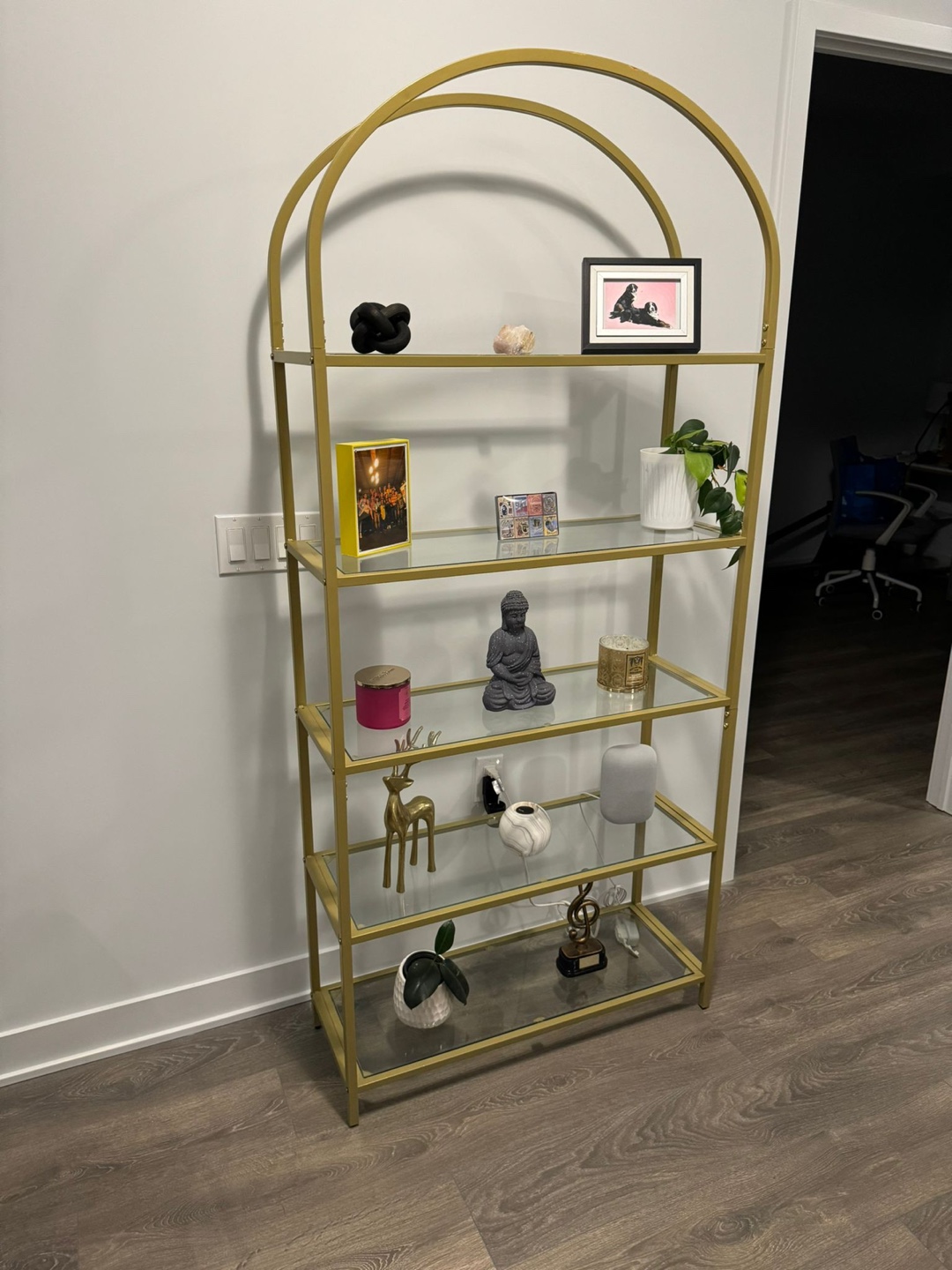 Gold and Glass Bookcase - photo 2