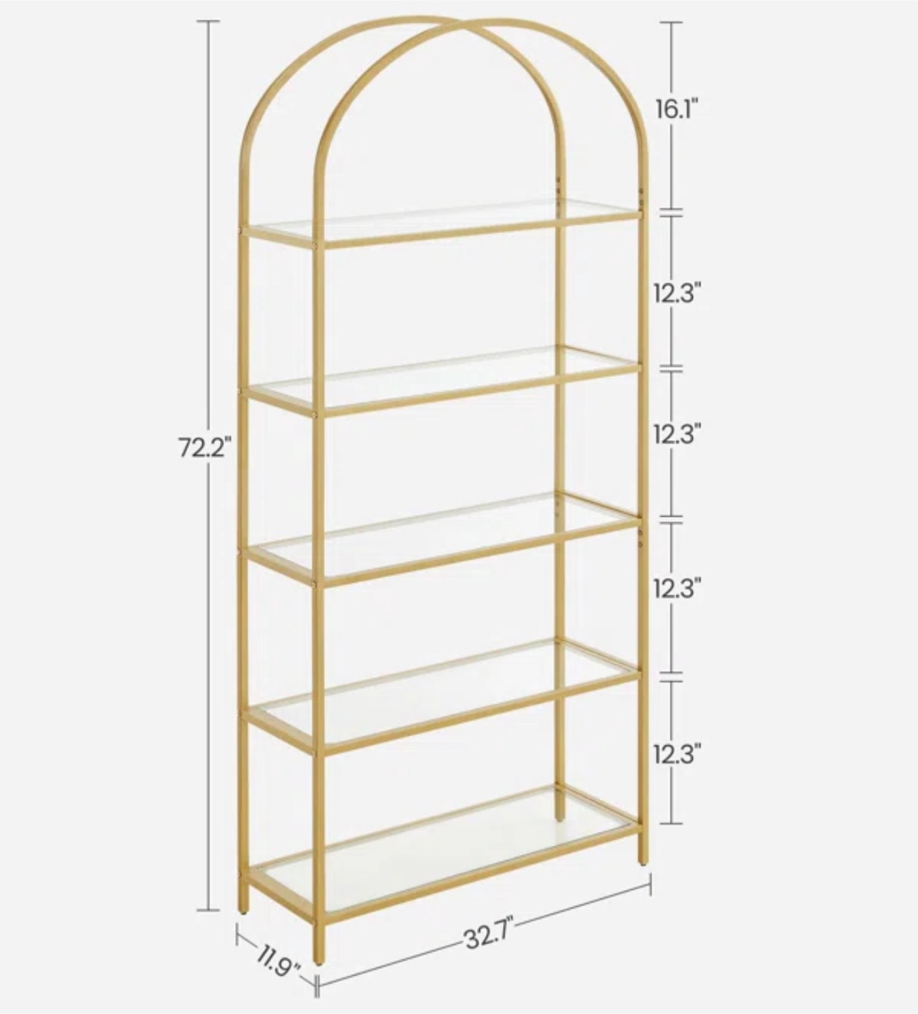 Gold and Glass Bookcase - photo 4