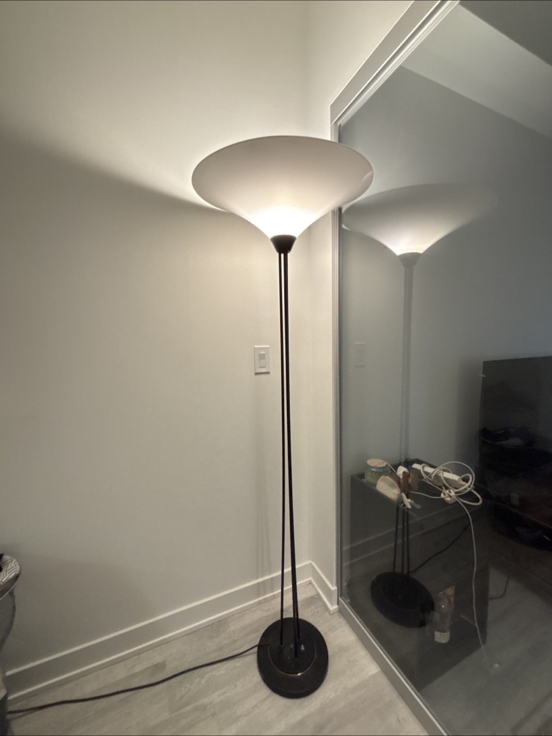 Modern Floor Lamp with Wide Shade