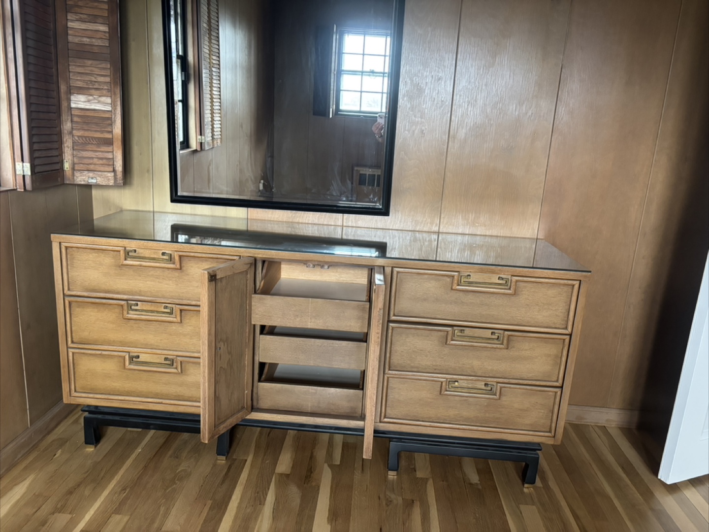 Mid Century Modern Dresser with Mirror - photo 2