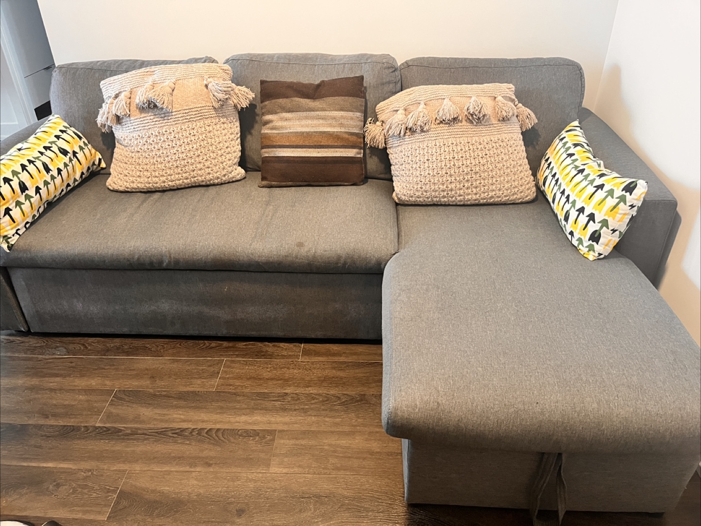 Grey Sectional Sofa Bed - photo 2