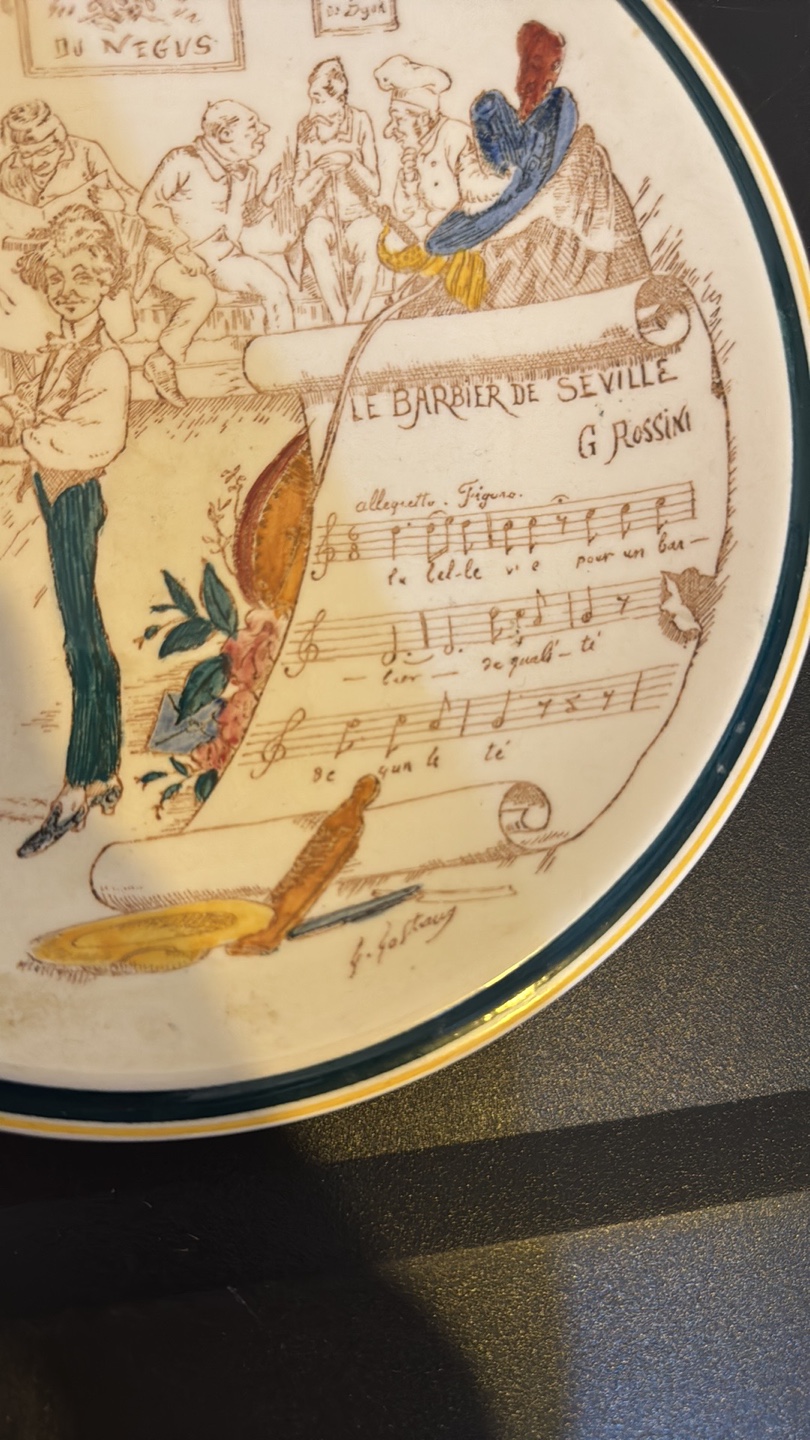 Vernon Kilns Plate - Le Barbier de Seville - photo 4
