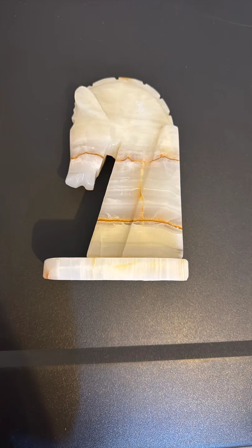 Vintage Onyx Horse Bookend thumbnail