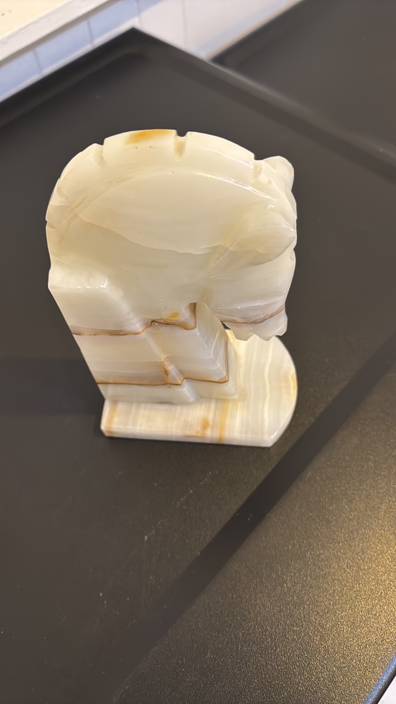 Vintage Onyx Horse Bookend - photo 3