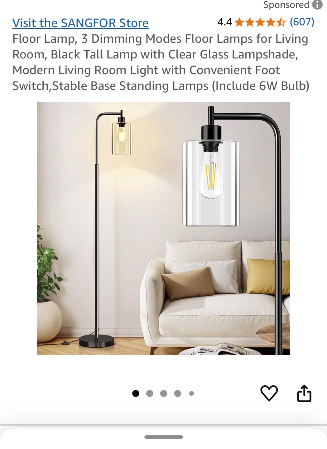 New Glass floor lamp