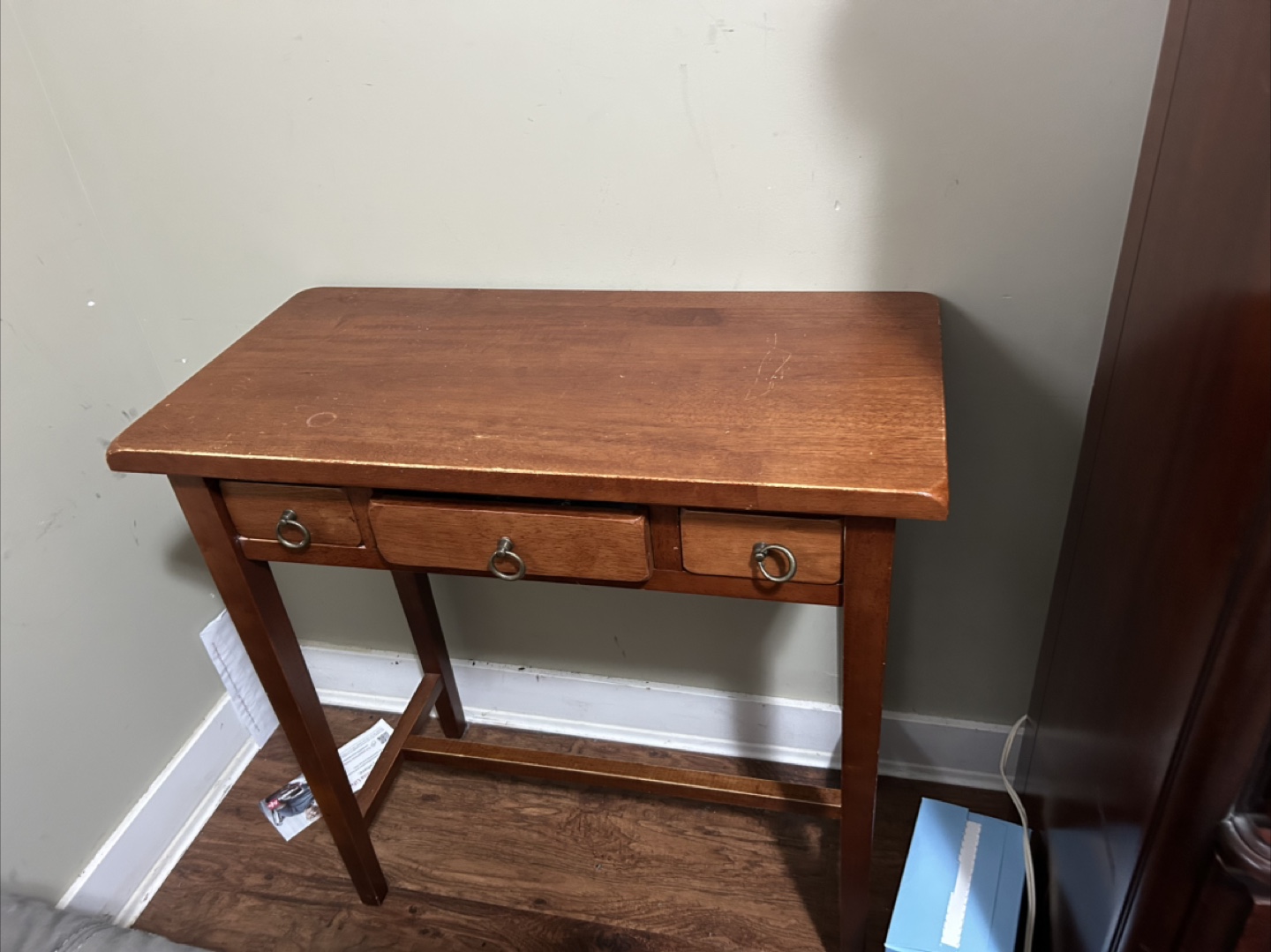 Wooden Console Table with Three Drawers