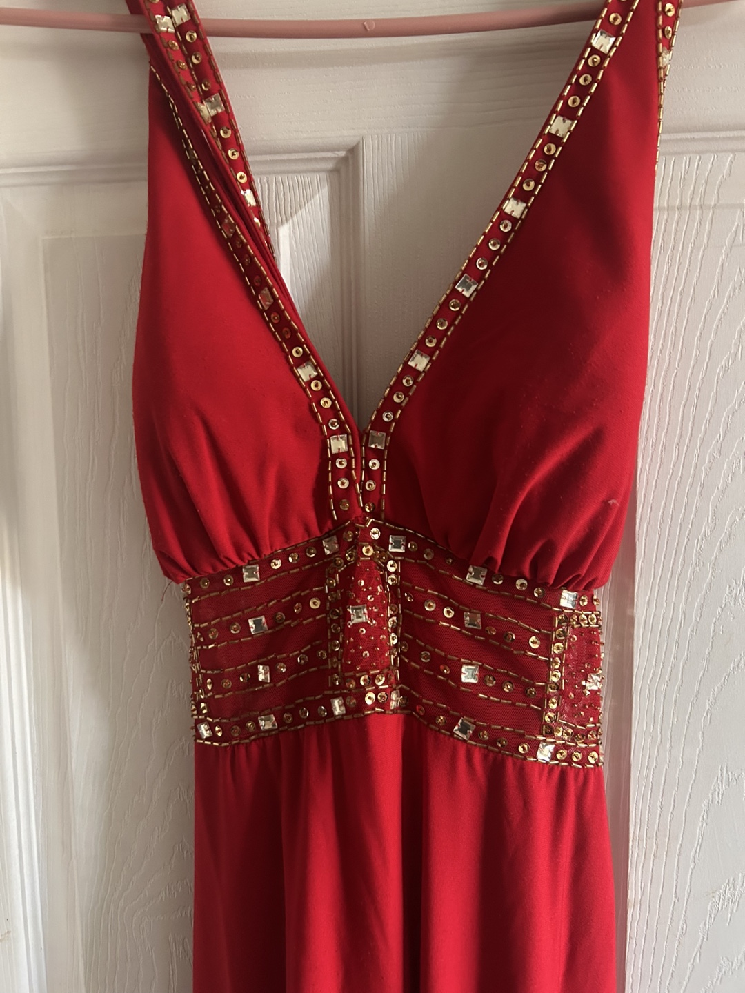Stunning Red Sequin Evening Gown